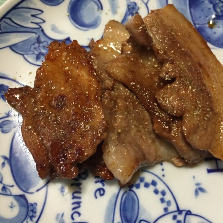 豚バラ肉の山椒焼き